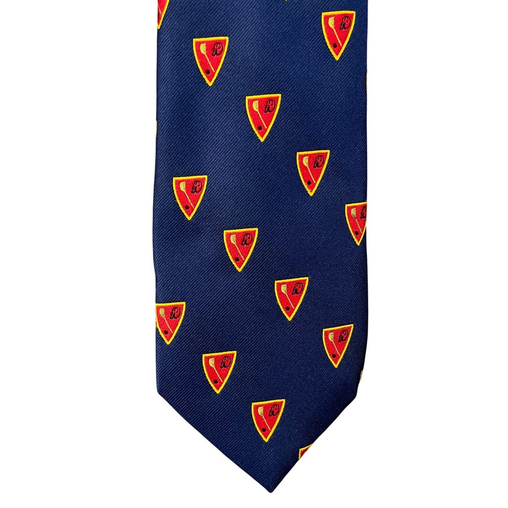 Frank Leonard Baltimore Lacrosse Tie Mens One Size Navy Shield Crest